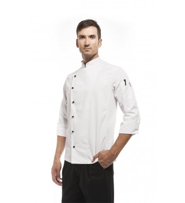 CHAQUETA COCINA TRANSPIRABLE BLANCO MODELO "VERONA"