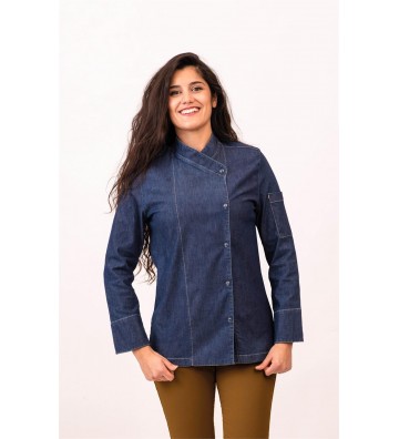 CHAQUETA DE COCINA VAQUERA ELÁSTICA MODELO "MÓDENA"