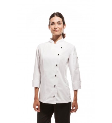 CHAQUETA COCINA CON TEJIDO TRANSPIRABLE MODELO "TRAPANI"