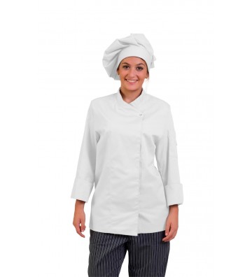 CHAQUETA DE COCINA BROCHE OCULTO MODELO "GELA"