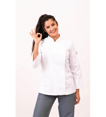 CHAQUETA COCINA BROCHES OCULTOS Y GESDRY MODELO "SORRENTO"