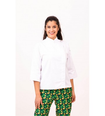 CHAQUETA COCINA EN SARGA CON ESPALDA EN GESDRY MODELO "TOSCANA"