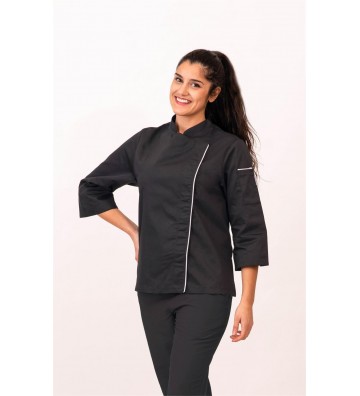 CHAQUETA COCINA EN SARGA CON ESPALDA EN GESDRY MODELO "TOSCANA"